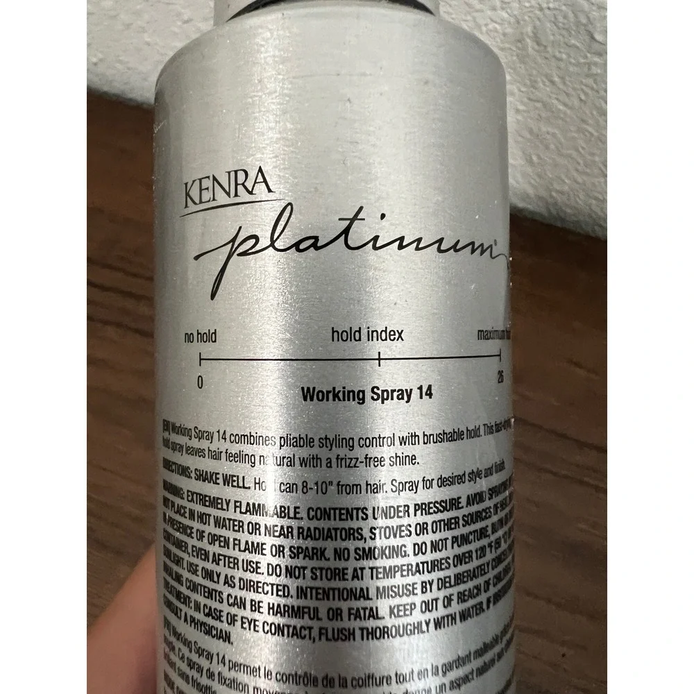 Kenra Platinum Working Spray 14 Flexible Hold Hairspray 10 oz New